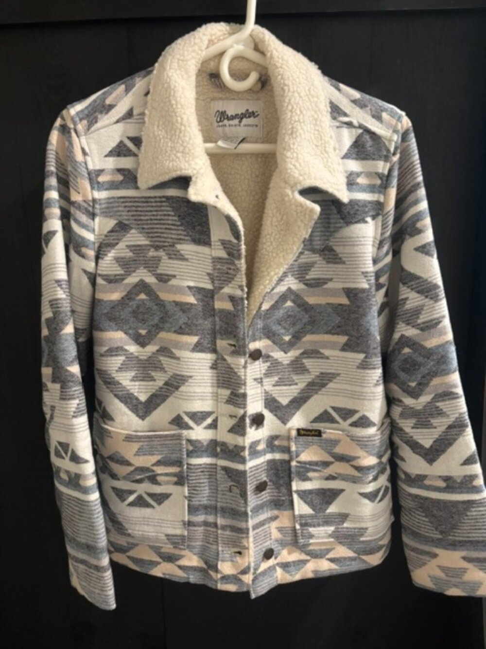 Women's Wrangler Sherpa Lined Barn Jacket - Smoky Gray